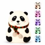 Anubhav Janni Panda Touch Silicone Lamp 7 Colour Changing Light for Kids Bedroom USB Rechargeable Rakhi Gift Brother Sister Cute Toy Night Kids, LED Color Bedside BPA Free Portable (pack of 1)