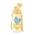 Anubhav Janni Steel Indus Insulated500 ml Water Bottle with Straw for Kids Leak Proof Flip Top Sipper Lid School Picnic Easy to Carry Belt Cream Stainless Insulated Flask 500ml Doubl(pack of 1) - Image 6