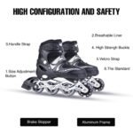 Anubhav Janni Featch New Inline Skates, Adjustable Roller Skates For Boys Kids Girls 7 To 14 Years Unisex Outdoor Skating Shoes Blades With Led Flash Lights Featuring Wheels  (pack of 1) - Image 5