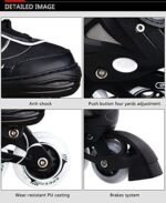 Anubhav Janni Featch New Inline Skates, Adjustable Roller Skates For Boys Kids Girls 7 To 14 Years Unisex Outdoor Skating Shoes Blades With Led Flash Lights Featuring Wheels  (pack of 1) - Image 6