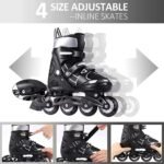 Anubhav Janni Featch New Inline Skates, Adjustable Roller Skates For Boys Kids Girls 7 To 14 Years Unisex Outdoor Skating Shoes Blades With Led Flash Lights Featuring Wheels  (pack of 1) - Image 7