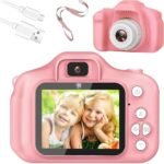 Anubhav Janni Kids Digital Camera with 2 Inch Color Display Built in Games Rechargeable Battery Pink Educational Toy Maze Game Block Puzzle Snake Box Pushing 3.0MP 1080p Video Photos(Pack of 1)