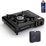 Anubhav Janni Portable Camping Gas Stove Mini 1 Burner Butane Propane Dual Fuel Travel with Carry Case Lightweight Wind-Resistant Outdoor Cooking Cooker Compact Camp 2.9 KW Automatic (pack of 1)