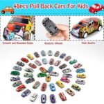 Anubhav Janni 8 PCS Alloy Metal Toy Cars Set with Storage Carry Case Parking Display Box Die Cast Mini Racing Collection Kids Vehicles Gift for Boys Girls Toddlers 3 Years Pull(pack of 1) - Image 4