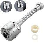 Anubhav Janni Switch Turbo Flex Rotating Faucet Extension Dual Water Flow Tap Nozzle Kitchen Sink Flexible Stainless Steel Water Saving Attachment Aerator Mode Extender Bathroom (Pack Of 1 Pcs)