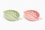 Anubhav Janni Leaf Shop Dish Soap Dish Leaf Shaped Shower Holder With Draining Tray Fashionable Kitchen Double Layer Shape Drain Tray Removable Raised Rack Bathroom Kitchen (Set Of 3 Pcs)