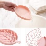 Anubhav Janni Leaf Shop Dish Soap Dish Leaf Shaped Shower Holder With Draining Tray Fashionable Kitchen Double Layer Shape Drain Tray Removable Raised Rack Bathroom Kitchen (Set Of 3 Pcs) - Image 4
