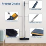 Anubhav Janni 2 In 1 Floor Scrub Brush With Comb with Squeegee Teetch Srubber Long Handle Cleaning Brushes Bathroom Tile Grout Kitchen Grout Tile Bathroom Shower Patio Kitchen (Pack Of 1 Pcs) - Image 5