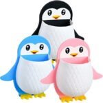 Anubhav Janni Penguin Holder Remote Wall Mounted Cute Self Adhesive Storage Organizer Toothpaste Toothbrush Mount Mobile Stand Bathroom Home Control Box Home Kids Room Office (Pack Of 1 Pcs)
