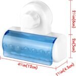 Anubhav Janni Toothbrush Holder Self Adhesive Toothbrush Holder With Cover For Bathroom Wall Mounted Organizer Rack Shower Dorm Cabinet  Self Adhesive Plastic (Pack Of 1 Pcs) - Image 3