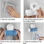 Anubhav Janni Toothbrush Holder Self Adhesive Toothbrush Holder With Cover For Bathroom Wall Mounted Organizer Rack Shower Dorm Cabinet  Self Adhesive Plastic (Pack Of 1 Pcs) - Image 4