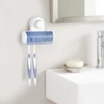 Anubhav Janni Toothbrush Holder Self Adhesive Toothbrush Holder With Cover For Bathroom Wall Mounted Organizer Rack Shower Dorm Cabinet  Self Adhesive Plastic (Pack Of 1 Pcs) - Image 5