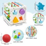 Anubhav Janni Shape Sorter Toys For Kids Shapes Montessori Toddler Soothing Kids Interactive Early Educational Sorter Toy Kids Baby Preschool Wooden Plastic Box (Pack Of 1 Pcs) - Image 2