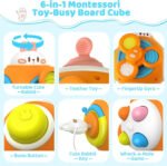 Anubhav Janni 6 In 1 Activity Cube Montessori Toys In Baby Sensory Toddler Learning Motor Skill Interactive for Kids Birthday Gift Toy Babies Magic From Year Girls And Boys (Pack Of 1 Pcs) - Image 2