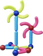 Anubhav Janni Magnetic Stick Building Block Sticks Blocks Kids Toys Boys Educational Stem Learning Magnet Balls Game Set Girls Jumbo Size Girls Magnetic Multicolor (Pack Of 1 Pcs , Set Of 64) - Image 2