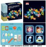 Anubhav Janni Light Magnetic Marble Blocks Run Set STEM Building Toy With LED Lights For Kids Educational Construction Game Boys Girls Track Girls (Pack Of 1 Pcs , 49) - Image 2