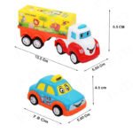 Anubhav Janni Fun Auto Autos Mini Medium Fun Autos Vehicle Pull Back Car Unbreakable Toys Friction Power Push  Cars Trucks Buses Planes For Toddlers Vehicles Go Crawling Toy (Set Of 5 Pcs) - Image 3