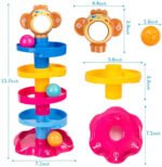 Anubhav Janni Roll Ball Toy Fun Interactive Rolling Game Kids Swirling Ramp Rattle Balls Stack Go Development Educational Toys Baby Toddler Monkey Babies Toddlers (Pack Of 1 Pcs) - Image 3