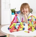Anubhav Janni Magnetic Stick Building Block Sticks Blocks Kids Toys Boys Educational Stem Learning Magnet Balls Game Set Girls Jumbo Size Girls Magnetic Multicolor (Pack Of 1 Pcs , Set Of 25) - Image 3