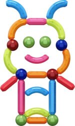 Anubhav Janni Magnetic Stick Building Block Sticks Blocks Kids Toys Boys Educational Stem Learning Magnet Balls Game Set Girls Jumbo Size Girls Magnetic Multicolor (Pack Of 1 Pcs , Set Of 64) - Image 3