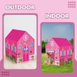Anubhav Janni Pink Doll Tent Colorfull And Light Weight Children Play House Years Old Kids Girls Boys Foldable Toys Indoor Outdoor Lightweight Toy Colorful Home Birthday Gift (Pack Of 1 Pcs) - Image 4
