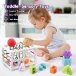 Anubhav Janni Shape Sorter Toys For Kids Shapes Montessori Toddler Soothing Kids Interactive Early Educational Sorter Toy Kids Baby Preschool Wooden Plastic Box (Pack Of 1 Pcs) - Image 4