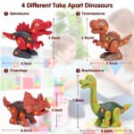 Anubhav Janni Screw Drive Dinosaur Toy Set Branded Take Apart Toys Dinosaurs With Screwdrivers Dino Kids Building Learning Boys Girls Old Girls Toys Birthday Gifts (Set Of 3 Pcs) - Image 4