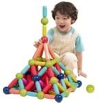 Anubhav Janni Magnetic Stick Building Block Sticks Blocks Kids Toys Boys Educational Stem Learning Magnet Balls Game Set Girls Jumbo Size Girls Magnetic Multicolor (Pack Of 1 Pcs , Set Of 64) - Image 4