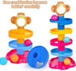 Anubhav Janni Roll Ball Toy Fun Interactive Rolling Game Kids Swirling Ramp Rattle Balls Stack Go Development Educational Toys Baby Toddler Monkey Babies Toddlers (Pack Of 1 Pcs) - Image 5