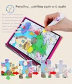 Anubhav Janni Magic Water Painting Book Marker For Kids Educational Promote Fine Motor Drawing Skills Reusable Mess Free Art Quick Dry Technology Doodle Pen Board Children (Pack Of 1 Pcs) - Image 5
