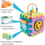 Anubhav Janni Activity Cube Plastic Baby And Toddler First's Block Shape Sorter Colors ABCD Toys For Multi Purpose Educational Learning Music Center Play Square Toy Gift Boy (Pack Of 1 Pcs) - Image 5