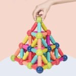 Anubhav Janni Magnetic Stick Building Block Sticks Blocks Kids Toys Boys Educational Stem Learning Magnet Balls Game Set Girls Jumbo Size Girls Magnetic Multicolor (Pack Of 1 Pcs , Set Of 25) - Image 5