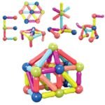 Anubhav Janni Magnetic Stick Building Block Sticks Blocks Kids Toys Boys Educational Stem Learning Magnet Balls Game Set Girls Jumbo Size Girls Magnetic Multicolor (Pack Of 1 Pcs , Set Of 25) - Image 6