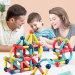 Anubhav Janni Magnetic Stick Building Block Sticks Blocks Kids Toys Boys Educational Stem Learning Magnet Balls Game Set Girls Jumbo Size Girls Magnetic Multicolor (Pack Of 1 Pcs , Set Of 64) - Image 6
