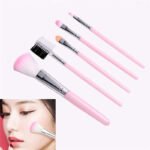 Anubhav Janni Makeup Brush Set For Face And Eye Soft Bristles Cosmetic Brushes Kit Foundation Powder Blush Eyeshadow Portable Tools Bristle Pink For Women Girls Professional (Pack Of 1 Pcs , 5) - Image 6