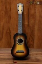 4 String Acoustic Décor Guitar Children's Educational Musical Instrument Child Learning Brown Best Gift 24 Inch Kids Keep Tone Picks Strap Ability Beginner Sound (24 Inch)