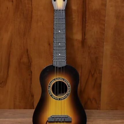 4 String Acoustic Décor Guitar Children's Educational Musical Instrument Child Learning Brown Best Gift 24 Inch Kids Keep Tone Picks Strap Ability Beginner Sound (24 Inch)