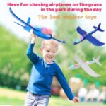 Anubhav Janni Led Light Foam Plane With LED Light Dual Flight Mode Glider Large Throwing Children's Kids Airplane Toy Glider Flying Launcher Aircraft Outdoor Gift Boys Girls (Pack Of 1 Pcs) - Image 7
