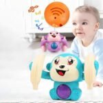 Dancing Monkey Toy for Kids Rolling Banana Musical 360 Spinning Tumbling with Sound Light Voice Control Touch Sensor On Best Gift (Multicolor) (Pack of 1Pcs) - Image 8