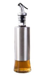 Anubhav Janni Glass Ss Oil Port 500 Ml Dispenser Bottle With Steel Cover Seasoning Bottle Leakproof Storage Household Stainless Condiment Dispenser Cover Leakproof Kitchen (Pack Of 1 Pcs)