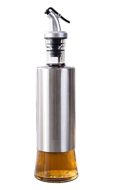 Anubhav Janni Glass Ss Oil Port 500 Ml Dispenser Bottle With Steel Cover Seasoning Bottle Leakproof Storage Household Stainless Condiment Dispenser Cover Leakproof Kitchen (Pack Of 1 Pcs) Anubhav Janni Glass Ss Oil Port 500 Ml Dispenser Bottle With Steel Cover Seasoning Bottle Leakproof Storage Household Stainless Condiment Dispenser Cover Leakproof Kitchen (Pack Of 1 Pcs) - Image 1