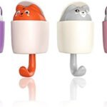 Anubhav Janni Cartoon Animal Key Holder Hook Magic Creative Coat Squirrel Shape Hanger Utility Hooks Hat Gift Brown Shaped Wall Cute Kids Room Living Bedroom Home Decoration (Pack Of 1 Pcs)
