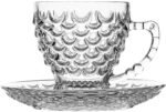 Anubhav Janni Pineapple Tea Cup And Saucer Crystal Clear Fancy Bubble Design Chocolate Coffee Tea Home Hot Cold Drinks Beverages Pattern With Saucers Glass (Set Of 6 Pcs)