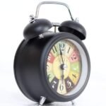 Anubhav Janni Big Black Bell Clock Bell Black Table Alarm Clock With Night Led Light Bedroom Clocks Heavy Sleepers Living Room Home Office Decor Kitchen Study Table (Pack Of 1 Pcs)