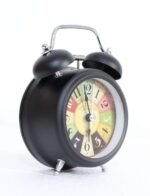 Anubhav Janni Big Black Bell Clock Bell Black Table Alarm Clock With Night Led Light Bedroom Clocks Heavy Sleepers Living Room Home Office Decor Kitchen Study Table (Pack Of 1 Pcs)