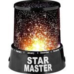 Anubhav Janni Star Projector Gizmos Sky Master Master Colorful Romantic LED Starry Moon Beauty Night Bed Side Lamp Trio Magical Rotating Lamps With Music For Kids Decor (Pack Of 1 Pcs)