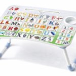 Anubhav Janni Alphabet Laptop Table Printed Carton Wooden Study Desk For Kids Foldable Portable Bed Large Activity Non Slip Legs Multipurpose Breakfast Tray Picnic Office Home (Pack Of 1 Pcs)
