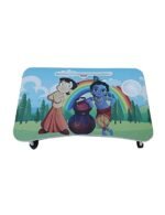 Anubhav Janni Bheem Krishna Laptop Table Printed Cartoon Wooden Study Desk Kids Foldable Portable Bed Large Activity Non Slip Legs Multipurpose Breakfast Tray Picnic Office Home (Pack Of 1 Pcs)