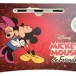 Anubhav Janni Mickey Mouse Red House Laptop Table Printed Carton Multipurpose Foldable Study Wooden Writing Desk Bed Sofa Floor Portable Students Home Office Work Table (Pack Of 1 Pcs)