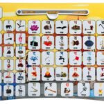 Anubhav Janni Alphabet & Kalam Laptop Table Printed Carton Foldable Study Wooden Writing Desk Bed Sofa Floor Students Home Office Work Table Blue Laptop Table (Pack Of 1 Pcs)
